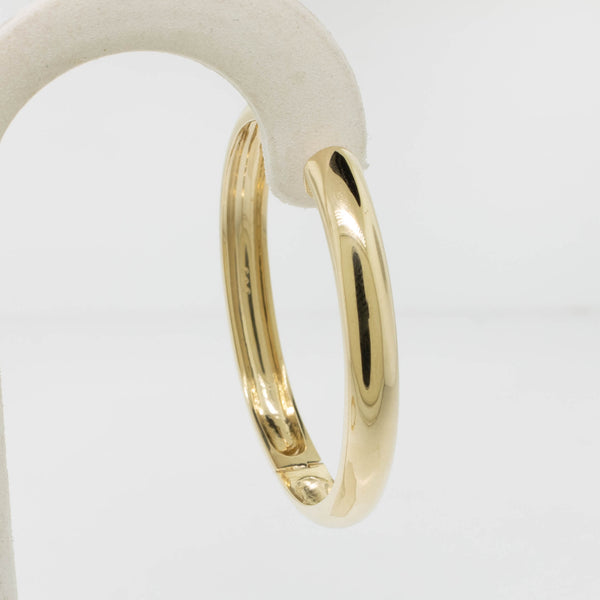 14K Yellow Gold Hinged Hoops 39.5mm Outer Diameter Preowned Jewelry