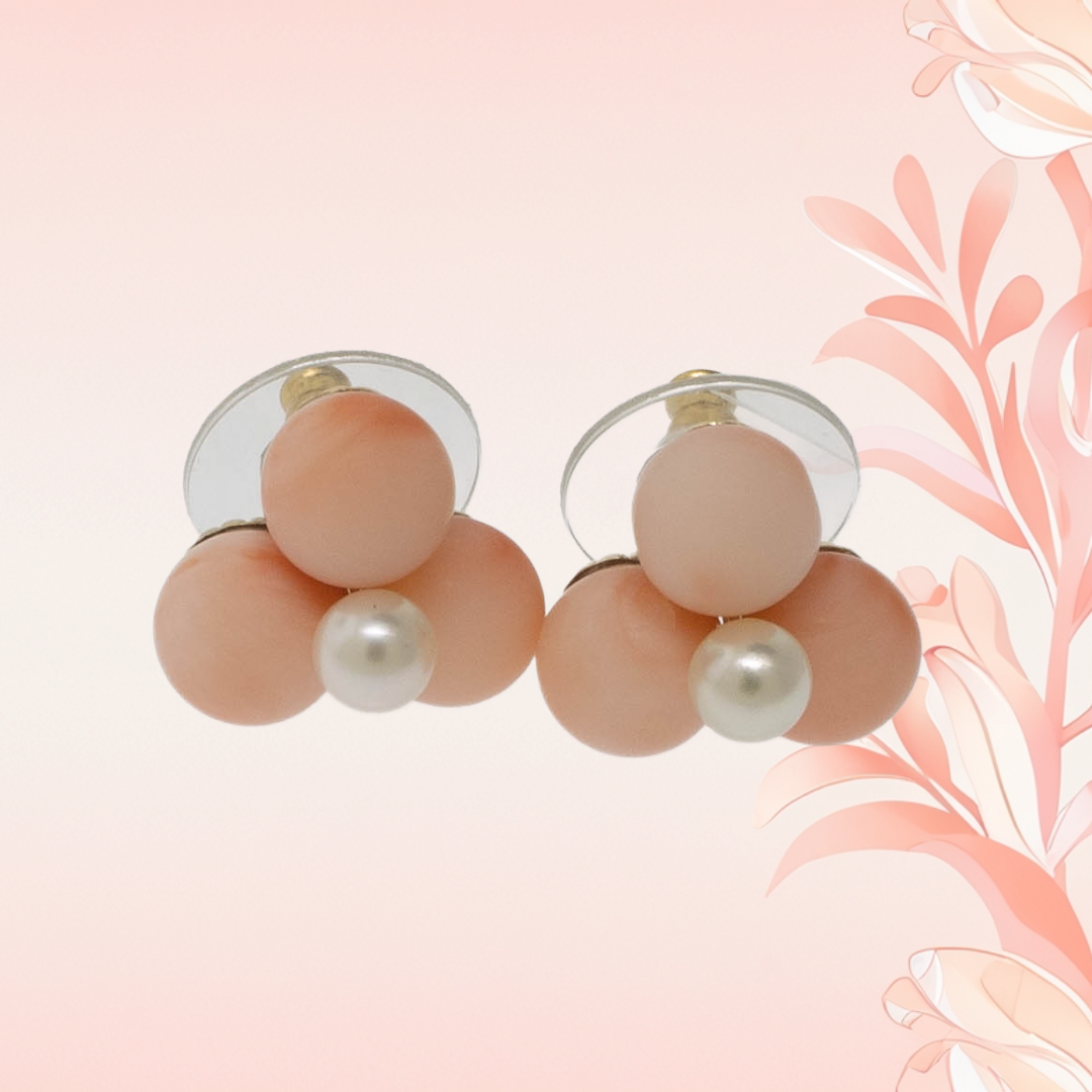 Earrings outlet 14kt gold peals and corals