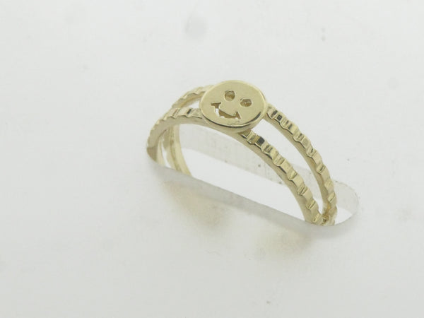 14K Yellow Gold Smiley Face Toe Ring (Brand New Jewelry)