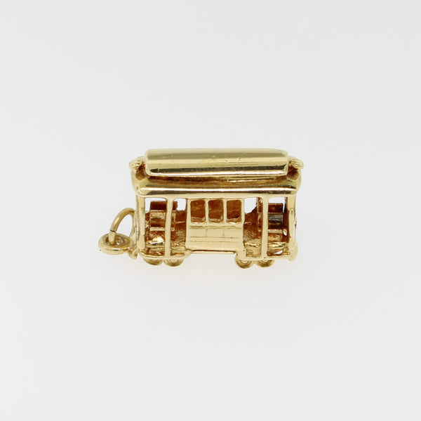 14K Yellow Gold Streetcar Pendant (Estate Jewelry)