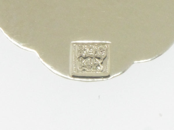 14K White Gold Graduation Cap Pendant Charm Rembrandt New Old Stock Jewelry