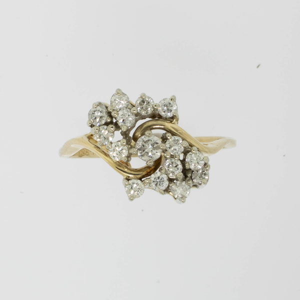 14K Yellow and White Gold 0.50 cttw H-I1 Size 7 Preowned Jewelry