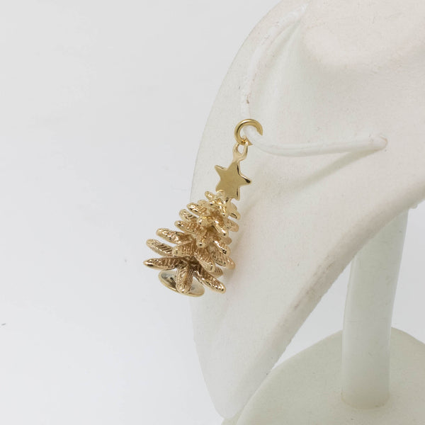 Pre-Owned 14K Yellow Gold Christmas Tree Charm 1.7 DWT, 21.5mm Long