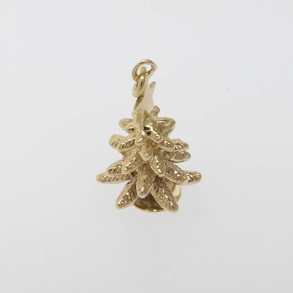 Pre-Owned 14K Yellow Gold Christmas Tree Charm 1.7 DWT, 21.5mm Long