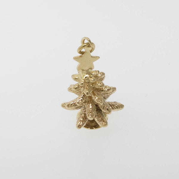 Pre-Owned 14K Yellow Gold Christmas Tree Charm 1.7 DWT, 21.5mm Long