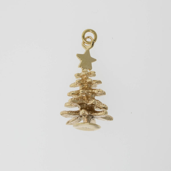 Pre-Owned 14K Yellow Gold Christmas Tree Charm 1.7 DWT, 21.5mm Long