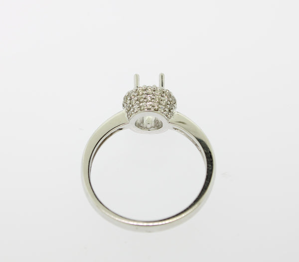 14K White Gold Diamond Engagement Ring Semi-Mounting Finger-Size 7 (Brand New)