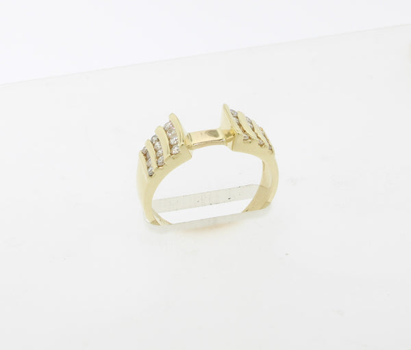 14K Yellow Gold Diamond Band Semi-Mounting .42 CTTW Size 5.5 (Estate Jewelry)