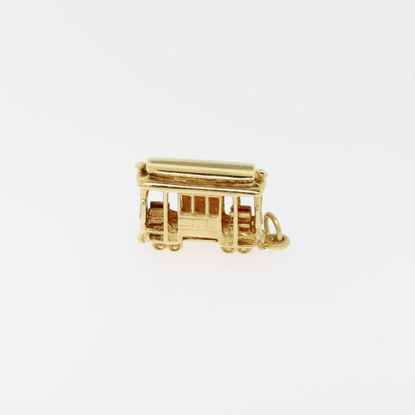 14K Yellow Gold Streetcar Pendant (Estate Jewelry)