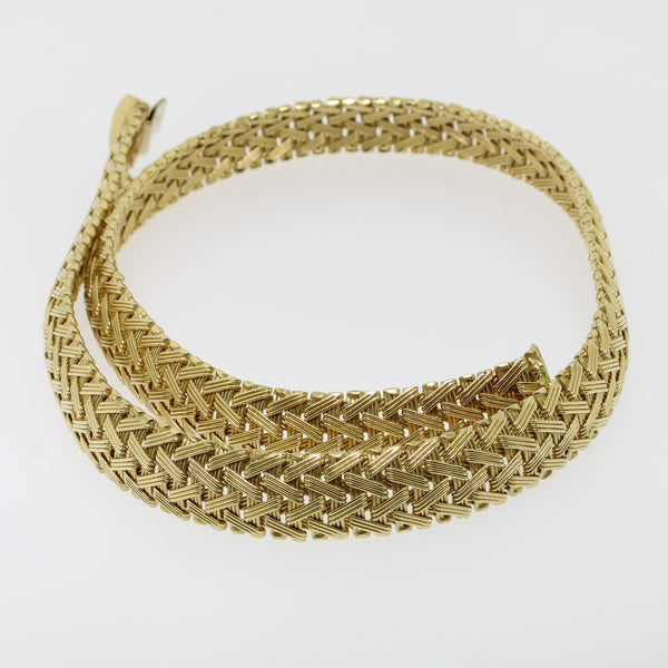 14K Yellow Gold 15.25" Woven Necklace (Estate Jewelry)
