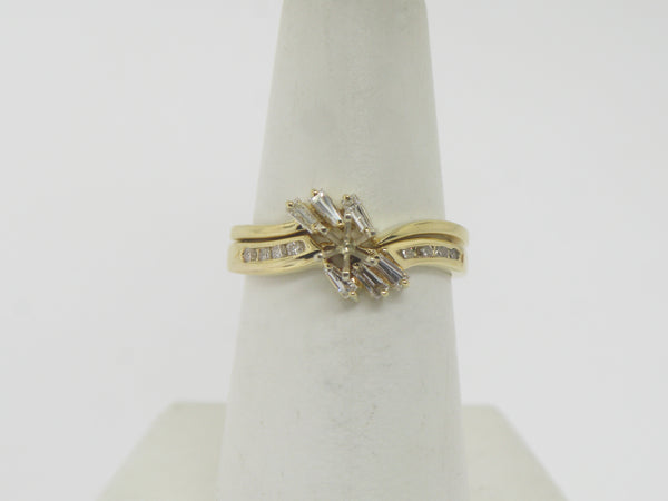 14K Yellow Gold Diamond Bridal Set .50 Center Diamond (Brand New Sale)