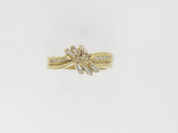 14K Yellow Gold Diamond Bridal Set .50 Center Diamond (Brand New Sale)